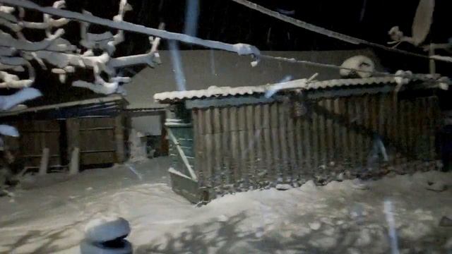 Пришла зима пора катать детей мототрактором