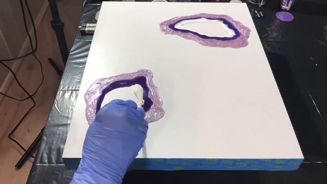 Geode Resin Art Tutorial -  Geode Amethyst - By Moonkusser Art