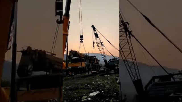 GROVE CRANE 550 Tons * ग्रोव क्रेन से लोड हो रहा है लिबहर्र क्रेन ट्रेलर (libber Crane)❤️