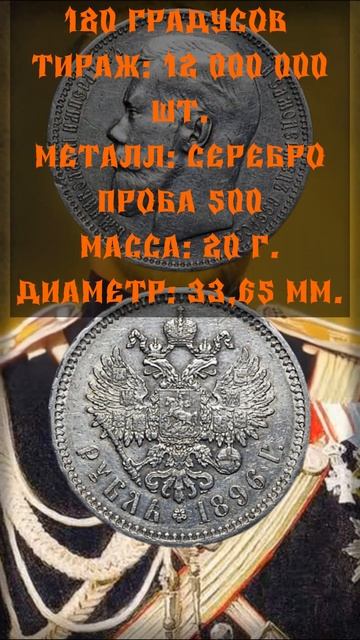 Император Николай II  Цена монеты 1 рубль 1896 год #банк #коллекция #монета