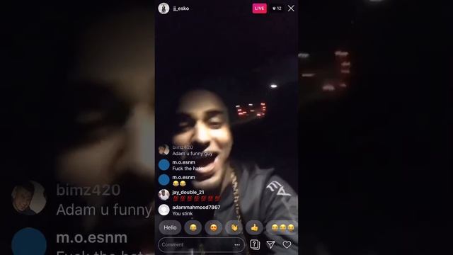 JJ ESKO LEAKS NEW SONG ON INSTAGRAM LIVE!!