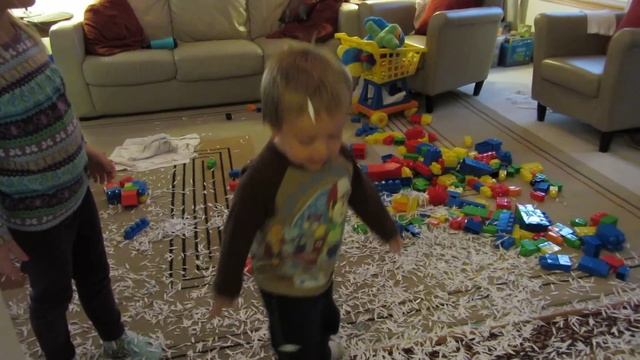 Paper Shreddings, RC Helicopter, And Kids... The Cleanup Sucked!