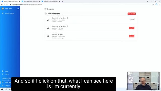 Clever Logger Release July 2021 Account Sessions