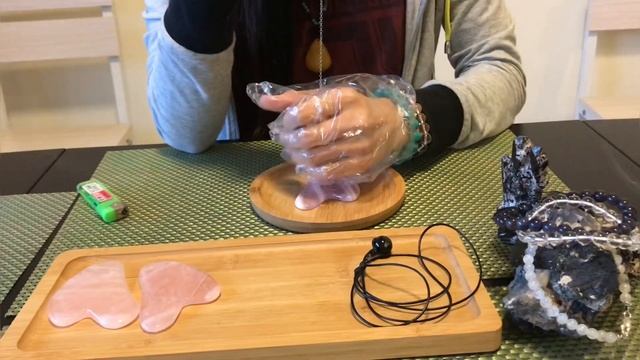 Cleansing Crystals | Testing Energy | Rose Quartz Gua Sha Custom-made Jewelry | Amethyst  Pendulum