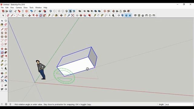SketchUp Tutorial || Rotate Tools