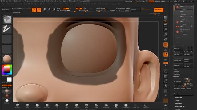 TUTORIAL MODELADO DE PERSONAJE PARA RIG FACIAL EN ZBRUSH ::: Parte 10