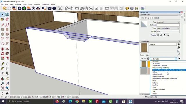 TUTORIAL CARA MEMBUAT FURNITURE / RAK TV DI SKETCHUP UNTUK PEMULA