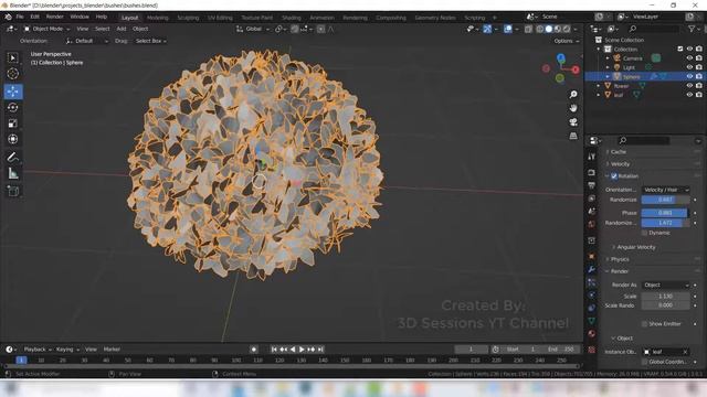 Easy And Quick Bushes In Blender 3D Using Particle System