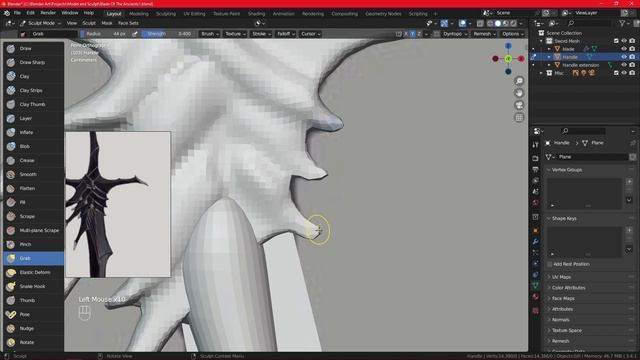 Blender 3.4 Beginner Tutorial - Time For A Scrape Brush!