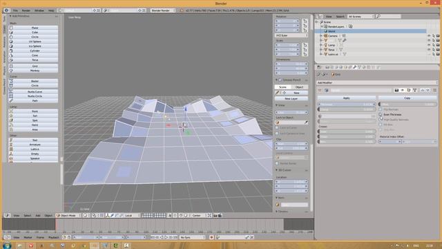 Blender 2.77a - Modyfikator Solidify (2016)