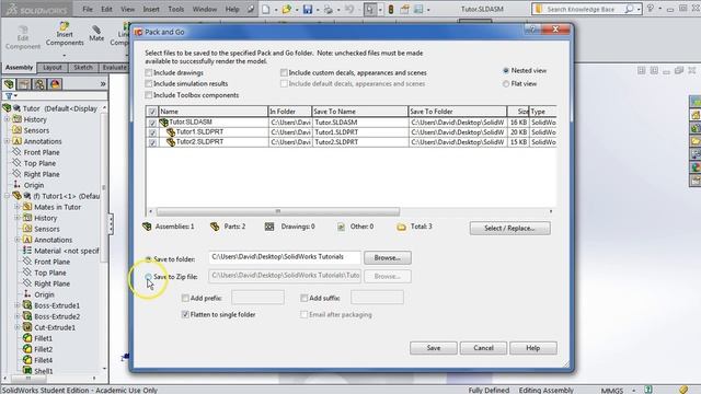 Solidworks Pack & Go
