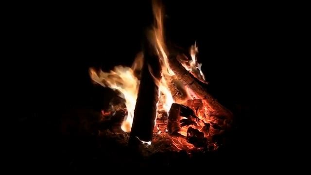 1 час, Открытый костёр на ветру/ Огонь/ Звуки костра