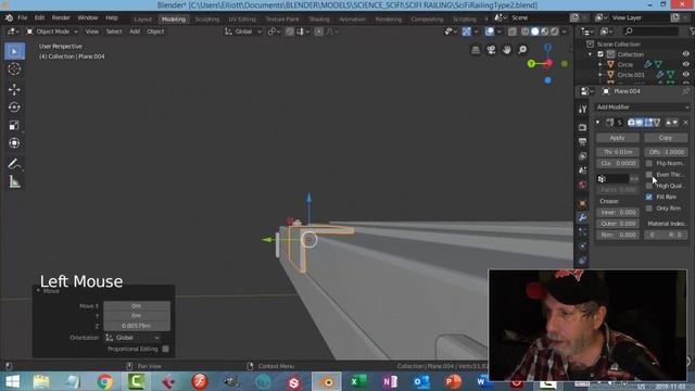 Blender 2.8: Modeling A SciFi Railing System Type 2 (Part 1)