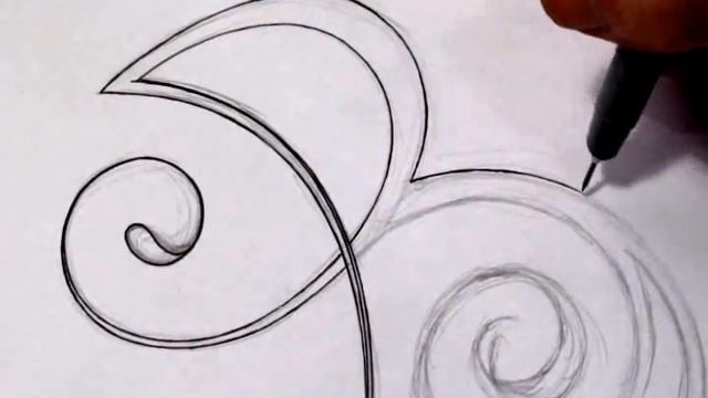 Drawing A Fancy Cursive Initial Design - Capital Letter B