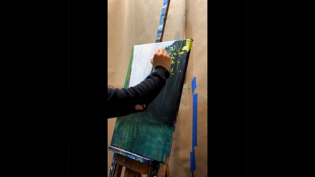 1-20-23: Painted Over A Cityscape With A New Calm River Scene