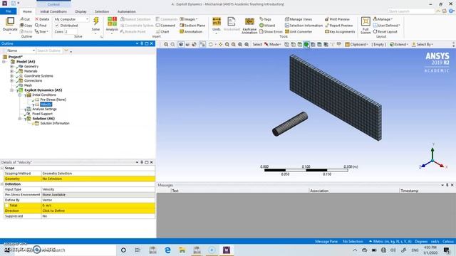 Tutorial Ansys 2019 Explicit Dynamics