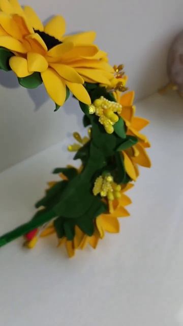 Ободок из фоамирана  ,, Подсолнухи