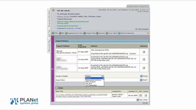 Manuscript Archives - PLANet Systems Group