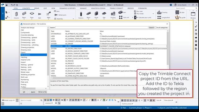 Tekla Structures - Trimble Connect Firm Folder