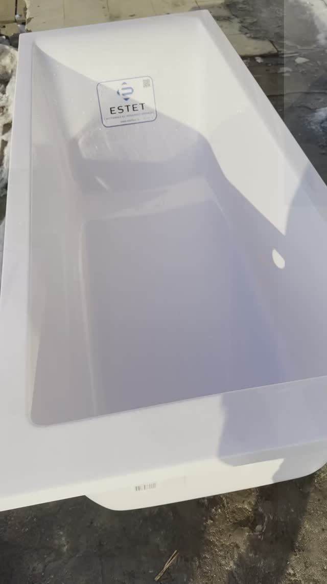 Ванна из искусственного камня Эстет Дельта с блестками