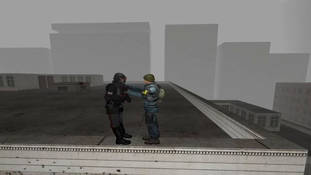 FIGHT ON THE ROOF GMOD ANIMATION