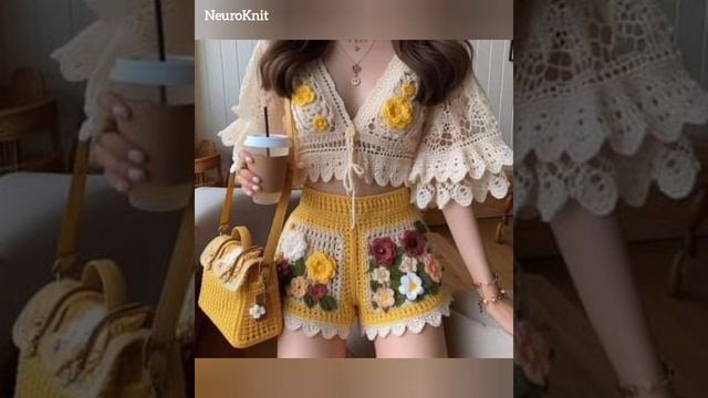 Шикарные идеи для вязания, блузка и шорты! DIY || Shorts And Blouse Knitted And Crocheted, Ideas!
