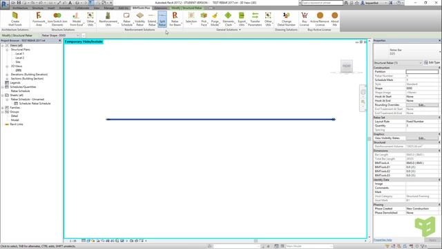 ALPHA BIM | Split Rebar | Tool Revit