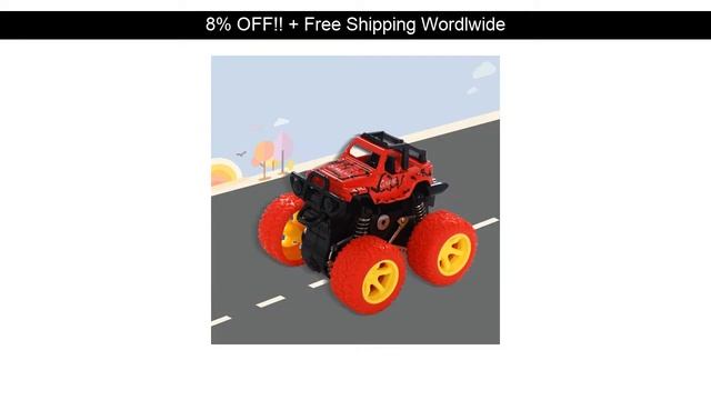 Mini Inertial Off-Road Vehicle Pullback Children Toy Car Plastic Friction Stunt Car Juguetes Carro