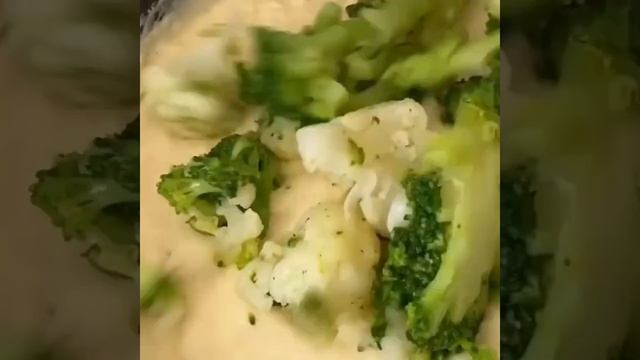 Гратен из брокколи и цветной капусты #рекомендации #рецепты #вкусно