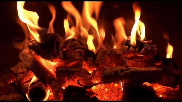Огонь в камине звук потрескивания дров Fireplace Video Relaxing Sound FEU DE FOYER 4K HD