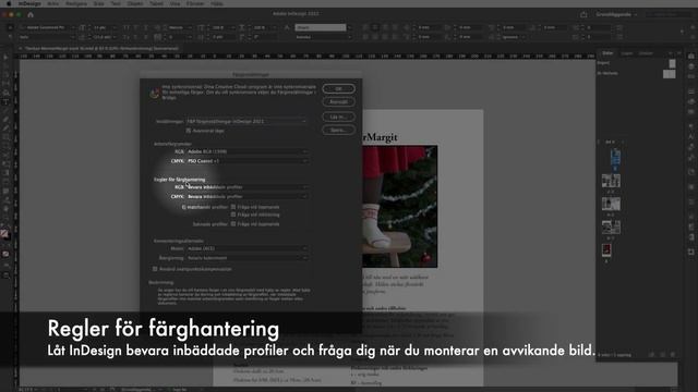 InDesign Färginställningar (2021)