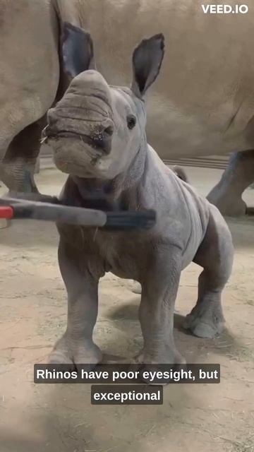 Rhino Cuteness Overload: Adorable Baby Rhinos And Their Love For Scratching #shorts