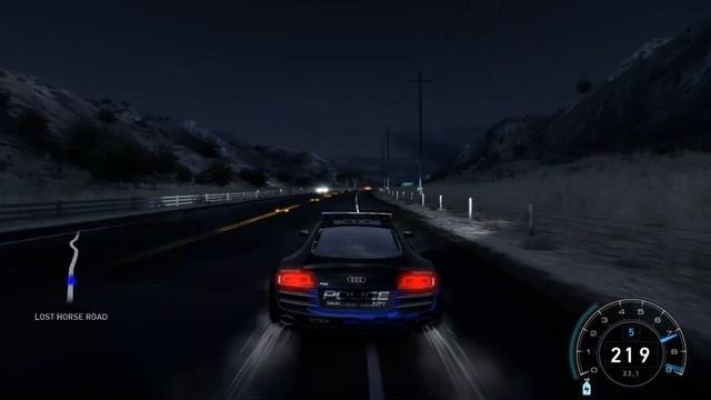 Need For Speed Hot Pursuit - Police Audi R 8 Coupe 5.2 FSI Quattro - Free Gameplay Video 2K 30FPS
