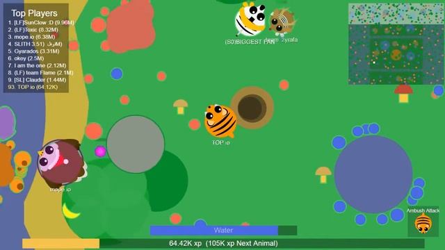 Играем в Mope.io под музыку