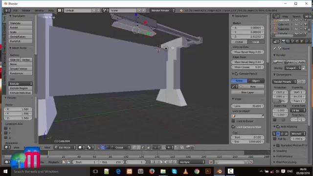3D Animated Robotic Security Gate Project Mocominds