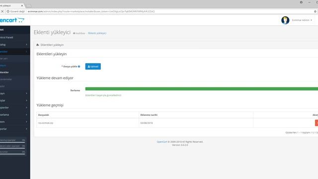 OpenCart Shell Upload 2018