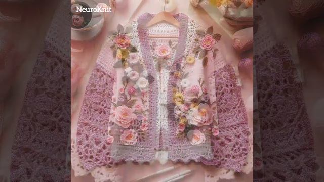Нежные Вязаные кардиганы, идеи для вязания! DIY// Delicate Floral Cardigans! Knitting Ideas