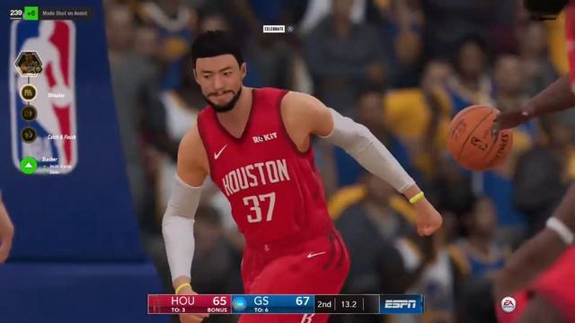 EA NBA LIVE 19  XboxOne  Career NBA League: Vs. Warriors