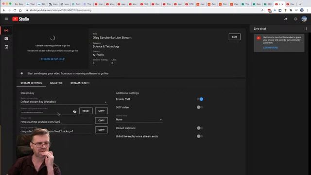Пробный стрим - проверка оборудования и софта. Попытка №1