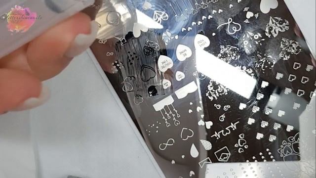 Clear Jelly Stamper Stamping Plate Swatch Review  CJS V05 Valentine's