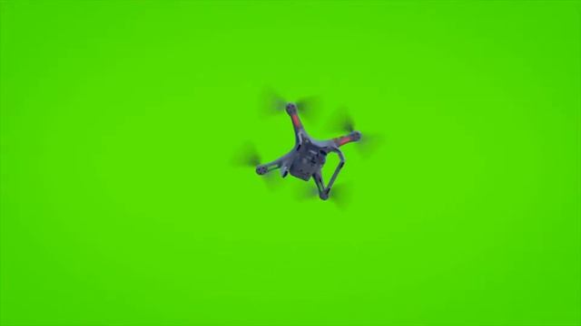 3d Model Of A Flying Drone On A Green Background 4k Video