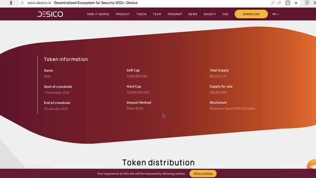 ICO DESICO Обзор проекта Информация о токене, дорожная карта, команда