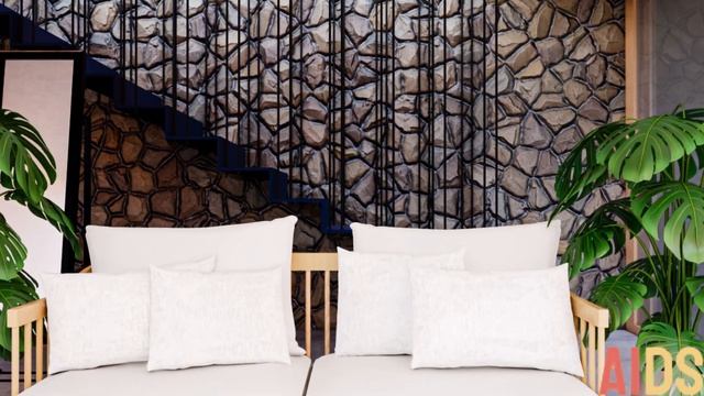 A Simple Living Area Of 6 Sqm | SketchUp 2021 + Enscape 3.5