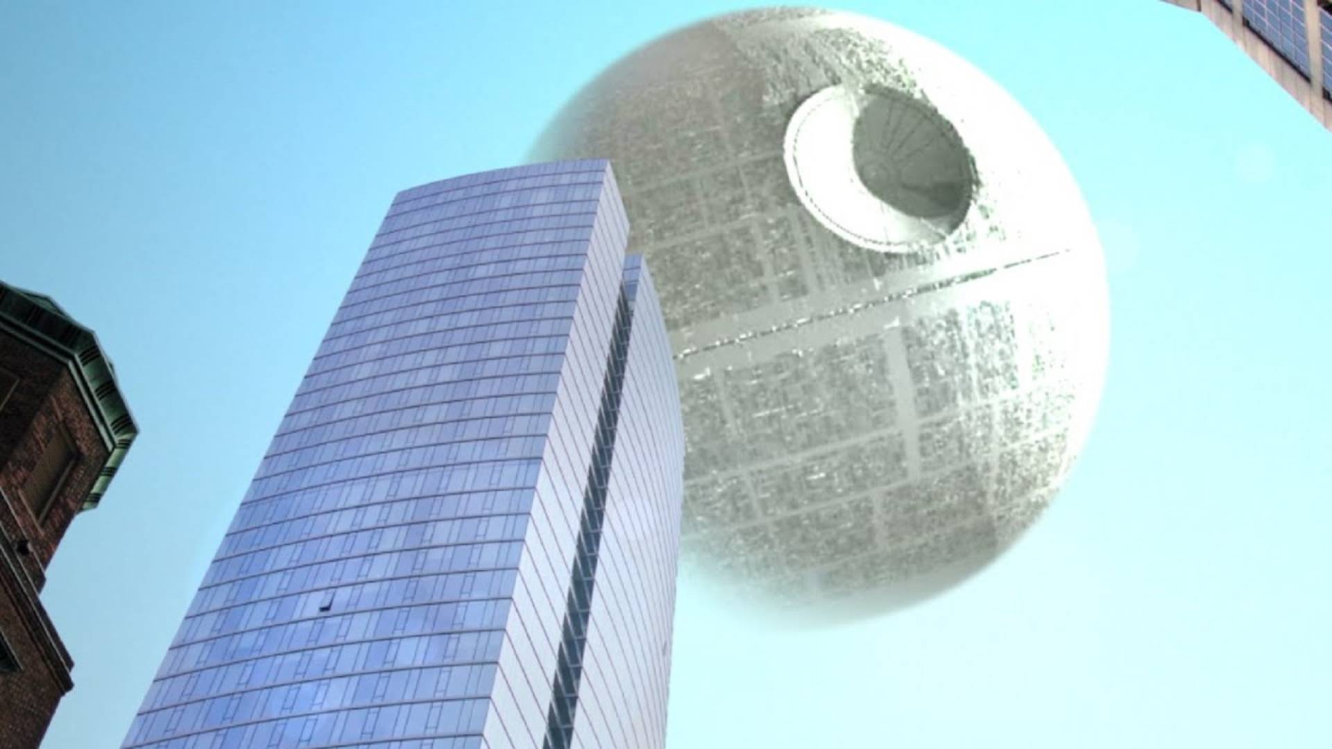 Как выглядела бы в нашем небе Звезда Смерти фильма Звездные Войны исходя из её размеров