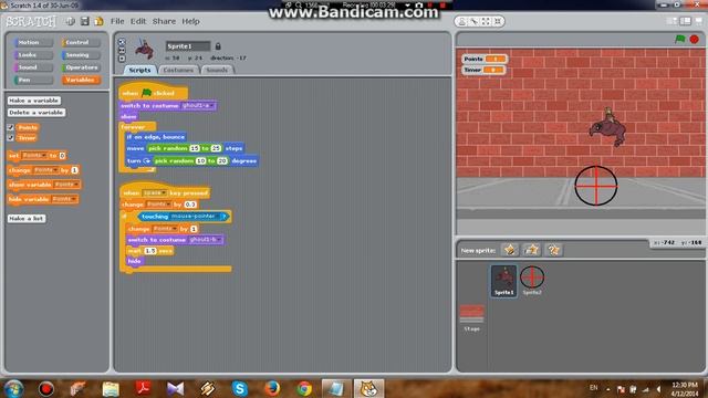 Scratch: Easy Shooting Game