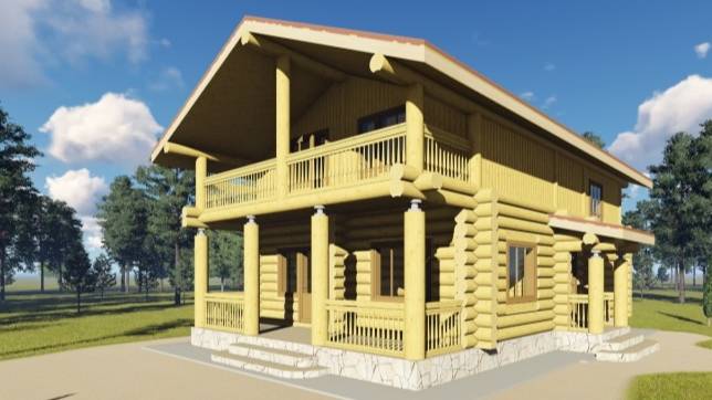 Проект бревенчатого дома 