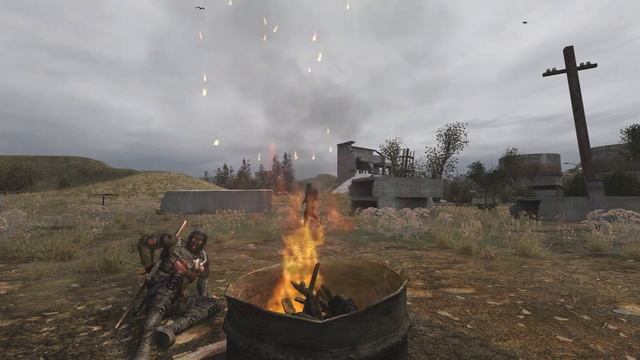 S.T.A.L.K.E.R. - Разговоры Сталкеров у Костра - Блокпост Долга, Свалка #stalker #сталкер