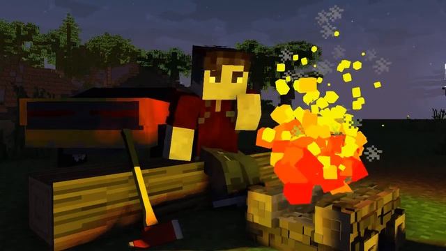 Анимация без звука (#1 анимация ) сижу у костра!!!!