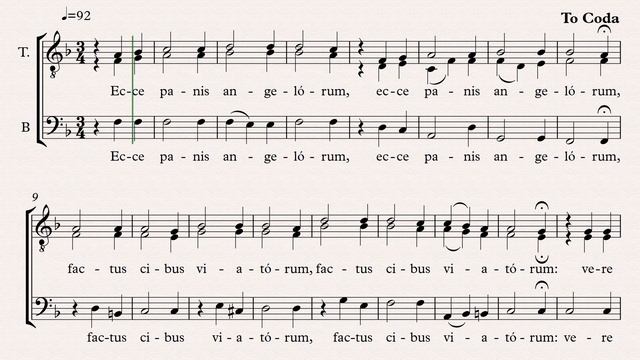 Ecce Panis Angelorum (Polleri) - TTB In F