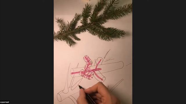 #1 Новогодняя иллюстрация в технике 